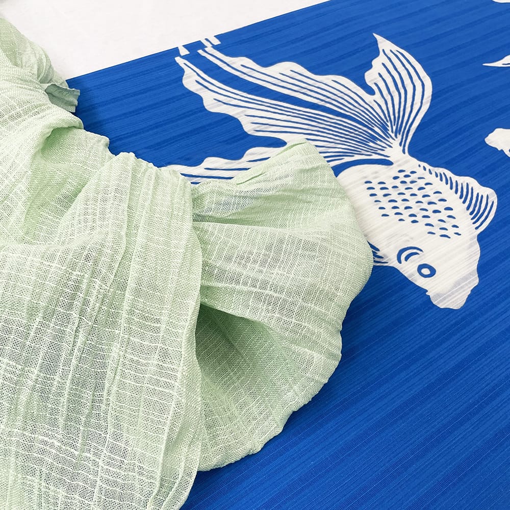 『かげろう地染』金魚ブルー