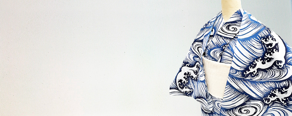 『綿絽白地』波頭